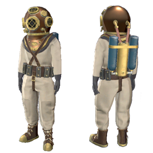 old diving suit